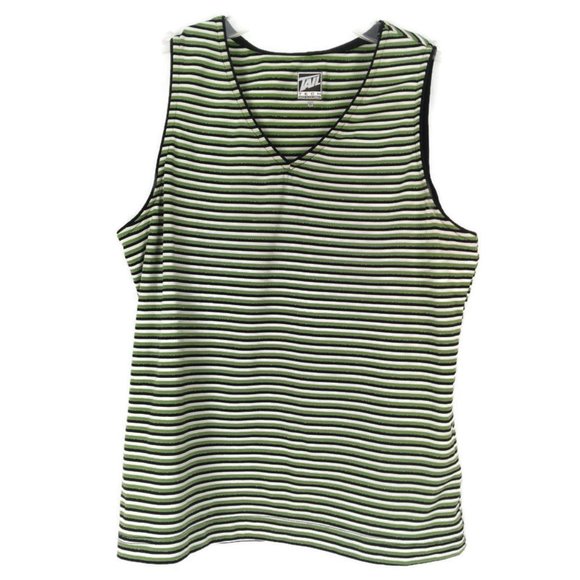 Tail Tech Multicolor Striped V-Neck Tank Top Small - Picture 4 of 7